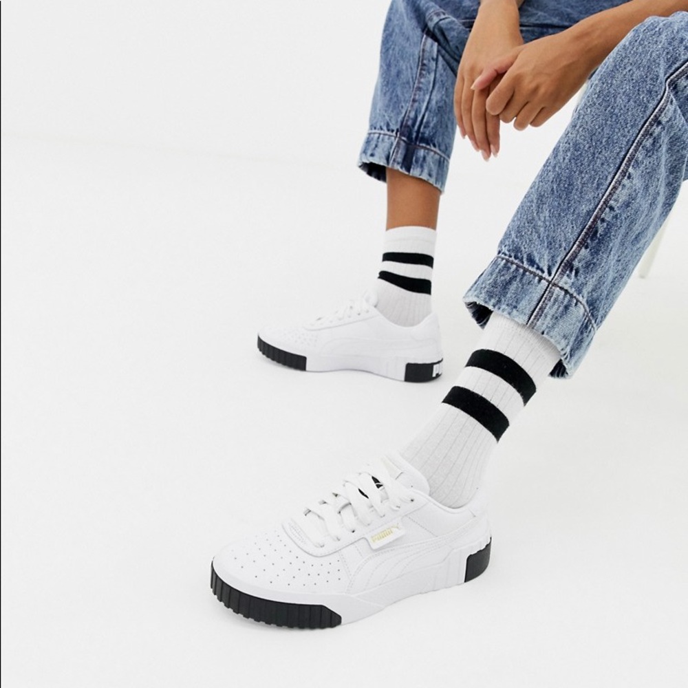 Puma Cali White Black Sneakers